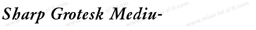 Sharp Grotesk Mediu字体转换